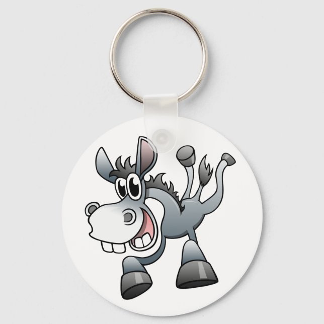 Cartoon Donkey Keychain (Front)