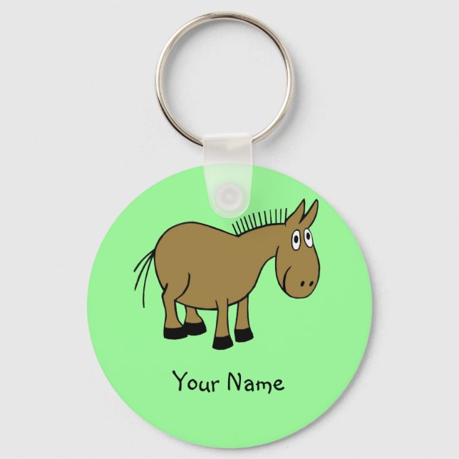 Cartoon Donkey Keychain (Front)