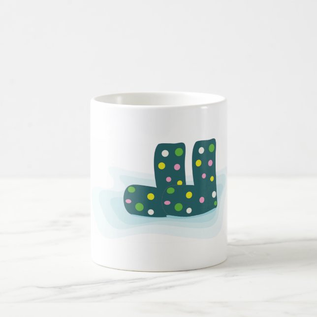 cartoon dotted boots mug (Center)