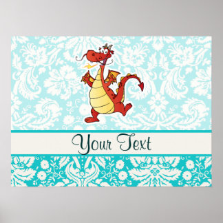 Cartoon Dragon; Cute Poster