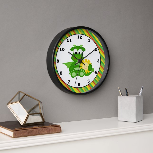 Cartoon Dragon fantasy wall clock (Office)