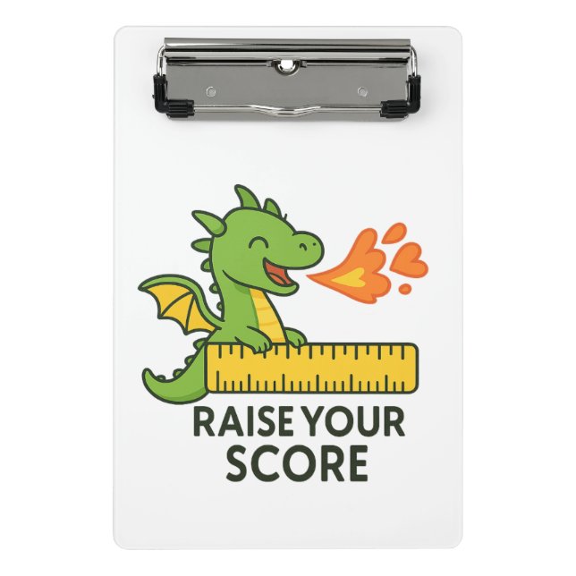 Cartoon Dragon Ruler Sticker – Cute School  Mini Clipboard (Front)