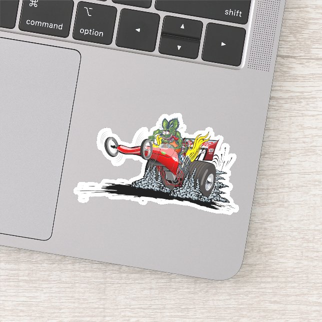 Cartoon dragster (Detail)