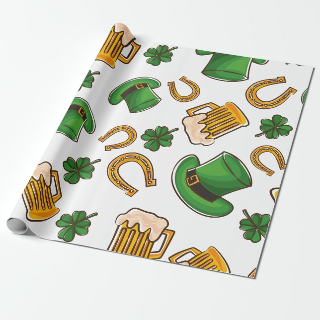 Cartoon Drawing Wrapping Paper (Unrolled)