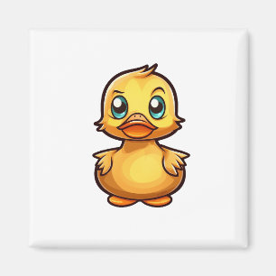 Cartoon duck illustration magnet