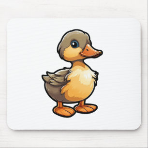 Cartoon duck illustration mouse pad