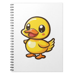 Cartoon duck illustration notebook