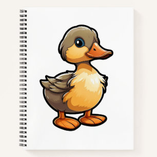 Cartoon duck illustration notebook