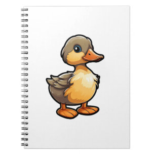 Cartoon duck illustration notebook