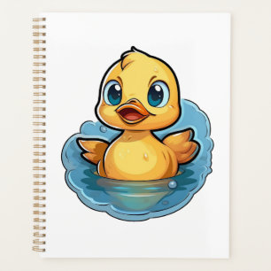 Cartoon duck illustration planner