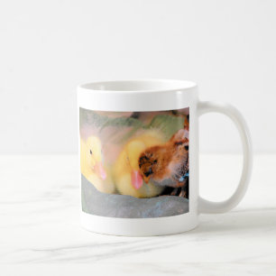 Cartoon ducks and chick coffee mug