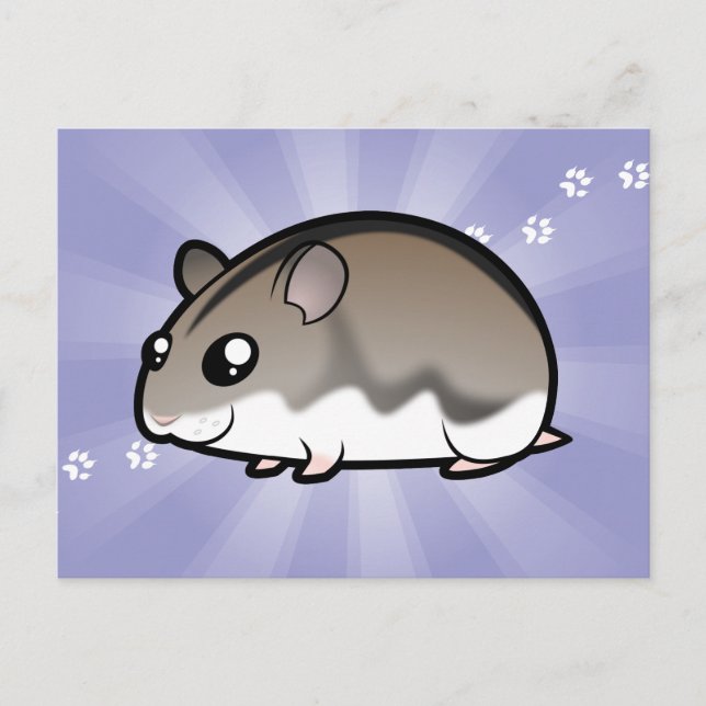 Cartoon Dwarf Hamster Postcard (Front)