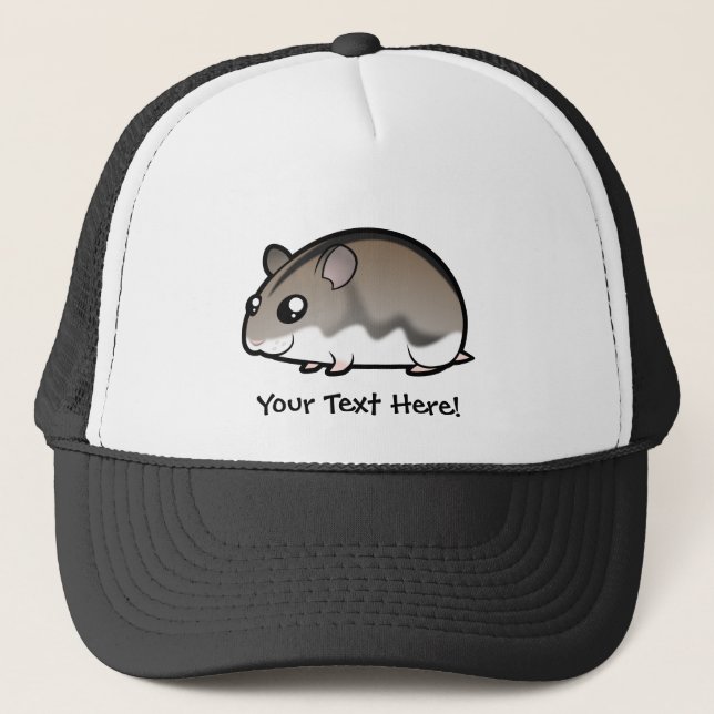 Cartoon Dwarf Hamster Trucker Hat (Front)