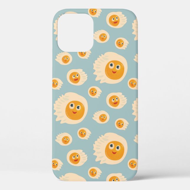 Cartoon Eggs Pattern Cute Food Case-Mate iPhone Case (Back)
