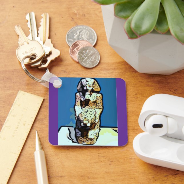 Cartoon Egyptian Statue Keychain (Desk)