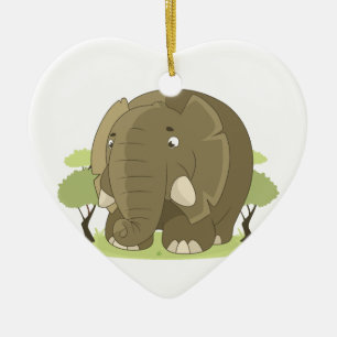 Cartoon Elephant Ceramic Ornament