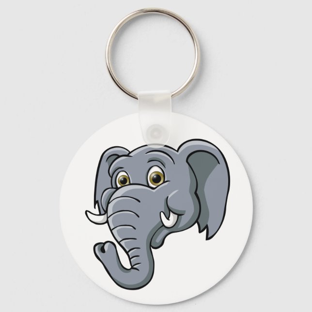 Cartoon Elephant Keychain (Front)