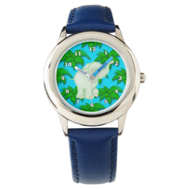 Cartoon Elephant kids Jungle watch (Front)