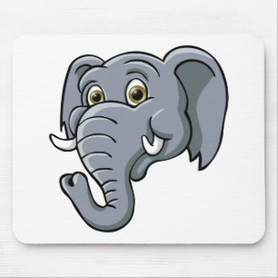 Cartoon Elephant Mouse Pad