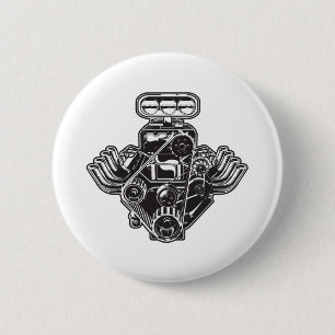 Cartoon engine 2 inch round button