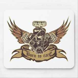 Cartoon engine mouse pad