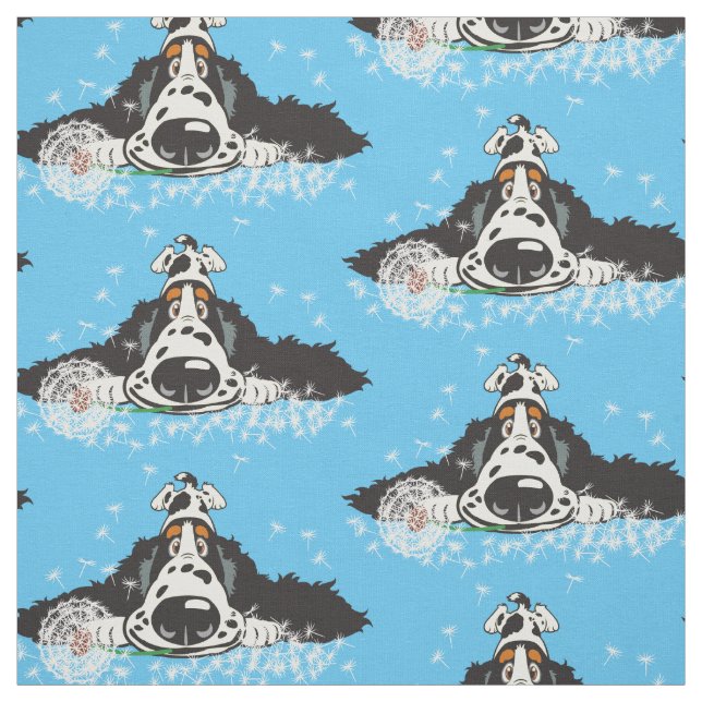 Cartoon English Cocker spaniel Fabric (Swatch)