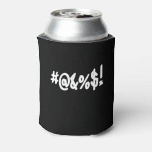 Cartoon Expletive Swearing Curse Funny Symbols Can Cooler