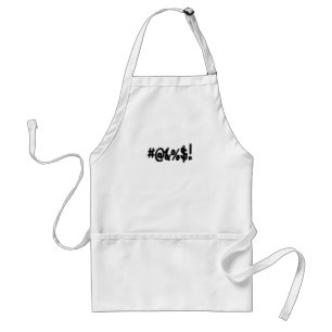 Cartoon Expletive Swearing Curse Funny Symbols Standard Apron