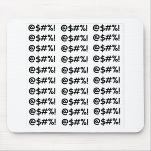 Cartoon Expletives Mouse Pad