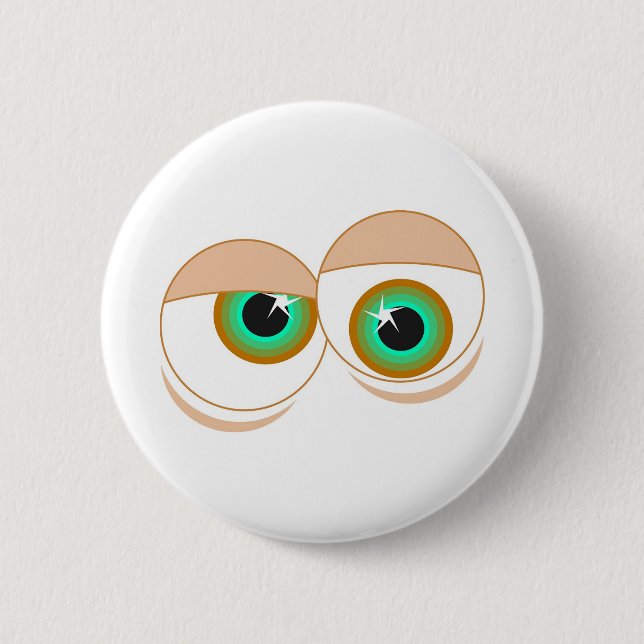 Cartoon eyes 2 inch round button (Front)