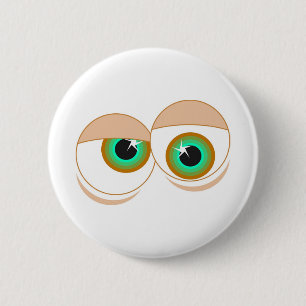 Cartoon eyes 2 inch round button