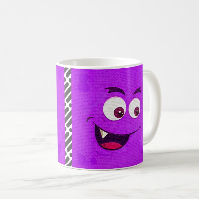 Cartoon face  coffee mug (Front Right)