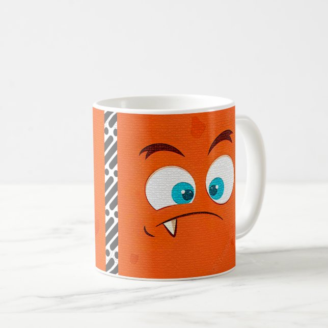 cartoon Face Expression  Coffee Mug (Front Right)
