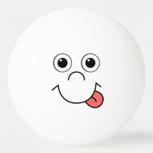 Cartoon face ping pong ball