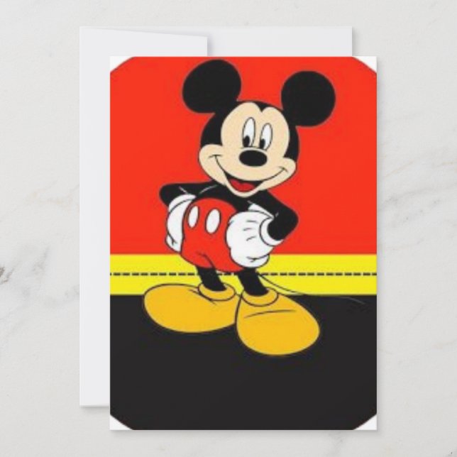 Cartoon fan car floor mat invitation (Front)