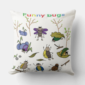 Cartoon Fanny bugs Throw Pillow