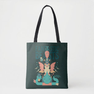 Cartoon Fantastic Beasts Emerge From Suitcase Tote Bag