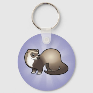 Cartoon Ferret Keychain