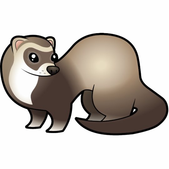 Cartoon Ferret Photo Sculpture Magnet Zazzle ca