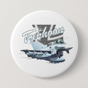 Cartoon fighter plane 3 inch round button