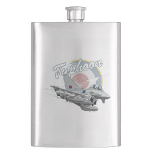 Cartoon fighter plane hip flask