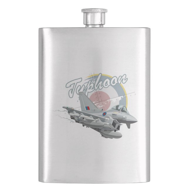 Cartoon fighter plane hip flask (Front)