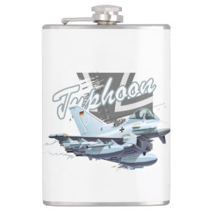 Cartoon fighter plane hip flask