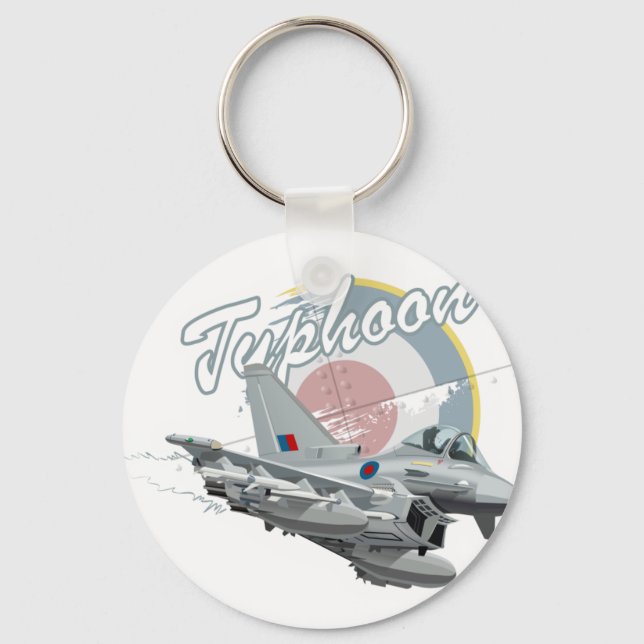 Cartoon fighter plane keychain (Front)