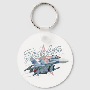Cartoon fighter plane keychain