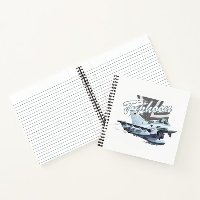 Cartoon fighter plane notebook (Inside)