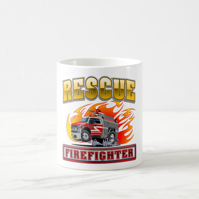 Cartoon firetruck coffee mug (Center)