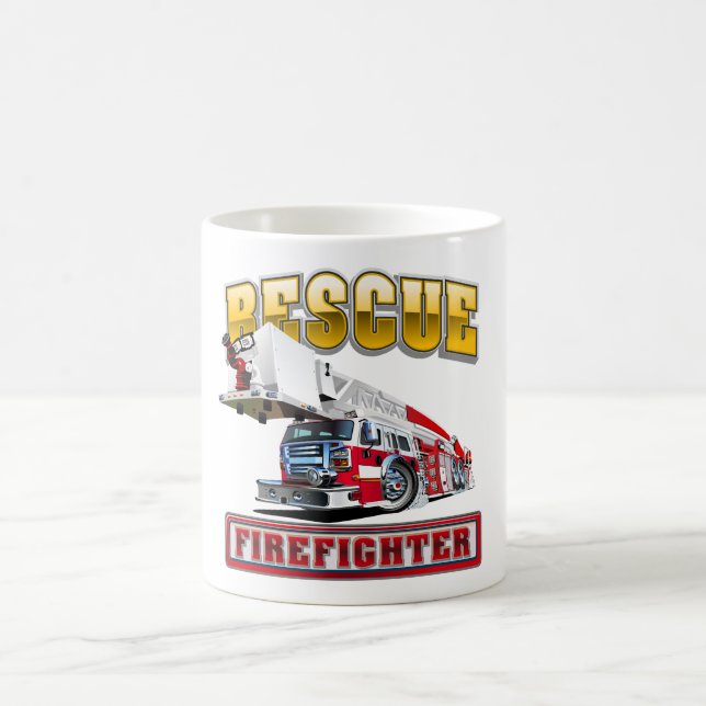 Cartoon firetruck coffee mug (Center)