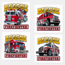 Cartoon firetrucks