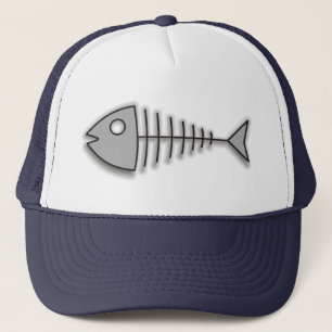 Cartoon Fish Bones Funny Fisherman Hat